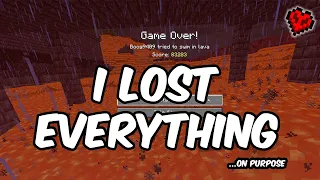 i lost everything in Minecraft Hardcore