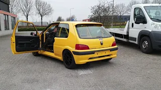 Peugeot 106 1.6 16v GTi Exhaust sound *HEAVY BANGS!*