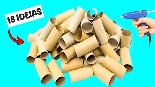 18 MANEIRAS GENIAIS DE REUTILIZAR ROLOS DE PAPEL HIGIÊNICO EM CASA | RECICLAGEM |  IDER ALVES