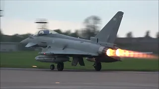 RAF Coningsby, 9th May 2023. Typhoon 34 used reheat on Take Off & a low Approach.