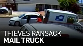 Video Shows Thieves Ransacking Mail Truck in San Jose