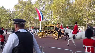 State visit, king and queen of the Netherlands. Carriage parade