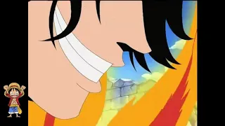 Ace los ayuda a escapar a Luffy y sus nakamas