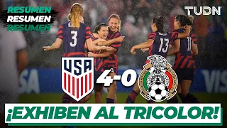 Resumen y goles | Estados Unidos 4-0 México | Amistoso Femenil | TUDN