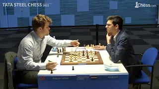 Anish Giri Stares At The Position For a While And Then Resigns Against Magnus Carlsen | Tata Steel