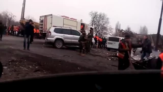 Донецк , Мотель после обстрела 03 02 2017