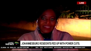 Johannesburg residents fed up with power cuts