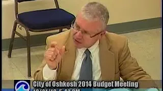 Oshkosh Common Council Budget Meeting October 21, 2013