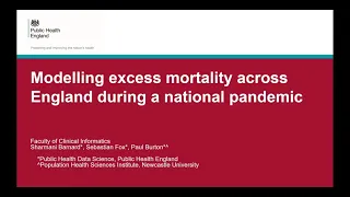 FCI Webinar - Modelling excess mortality across England during a national pandemic, PHE