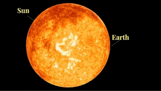 Earth and Sun size comparison