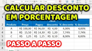 Como Calcular Desconto em Porcentagem no Excel - Fácil e Prático