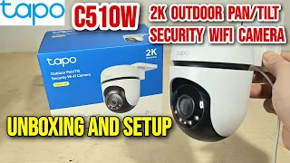 TAPO C510W UNBOXING AND SETUP INSTALLATION WITH TAPO APP *2K Outdoor Pan/Tilt Security WiFi Camera*