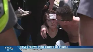 Vehicle plows into counter-protesters at white nationalist rally in Charlottesville, Virginia