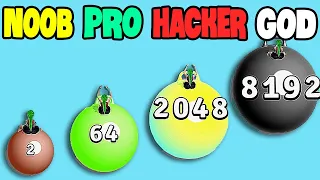 NOOB vs PRO vs HACKER vs GOD in Yoga Ball Run 3D - All Levels Gameplay, MAX LEVEL