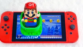 Lego Mario's snow fun on Nintendo Switch is cut short by Bowser! Who will win the game? #legomario