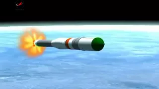 Animation of Soyuz rocket launch.