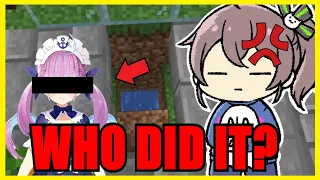 【Hololive】Matsuri Gone Mad After Her Basement Got Buried By Aqua Accidentally【Minecraft】【Eng Sub】