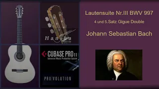 Lautensuite Nr.2 in a-moll - 4. und 5.Satz Gigue und Double - J.S.Bach BWV 997