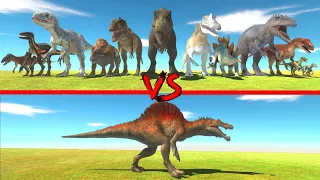 Spinosaurus in Battle with All Dinosaurs - Animal Revolt Battle Simulator