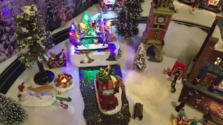 Walmart Christmas Village and Bachmann Train Set
