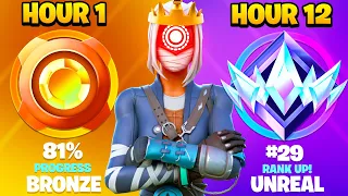 Bronze to UNREAL SOLO Ranked SPEEDRUN in 12 Hours (Season 2 Fortnite)