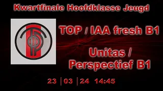 TOP/IAA fresh B1 tegen Unitas/Perspectief B1 op zaterdag 23 maart 2024.