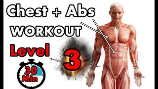 The Hardest Home Workout Ever | Chest+Abs Workout LEVEL 3