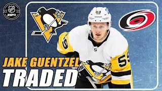 Jake Guentzel Trade Reaction 🚨 Hurricanes land winger from Penguins | NHL on ESPN