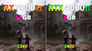 RTX 4060 Ti 8GB vs Radeon RX 7600 XT 16GB - Test in 6 Games 1080p & 1440p