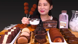 🍫Chocolate dessert🍩초코덕후의 편의점 초코디저트 먹방!!😍 [Chocolate macaron, souffle, roll cake, tiramisu] Mukbang