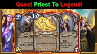 Climbing Legend Rank With 40 Cards Quest Priest Is Possible! Throne of  Tides Mini-Set | Hearthstone