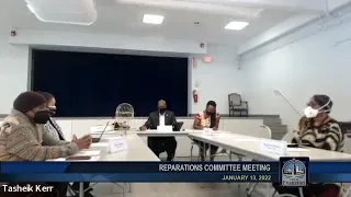 Reparations Committee Meeting 1-13-2022