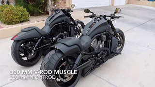 Custom 300mm Vrod Muscle & 280 mm Nightrod by DD Designs