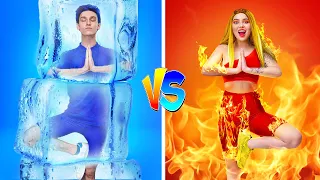 HOT vs COLD Student Challenge | Boy on Fire VS Icy Girl