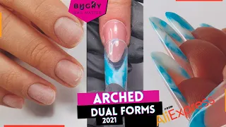 Testing Arched Dual Forms From Aliexpress | How To Create A Beautiful Polygel French Tip! 💅
