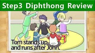 Step 3 | Review 6 (Diphthong) | 4 Step Phonics | Phonics for Kids
