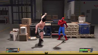 [WWE 2K22]- Zarkos vs spiderman backstage brawl PPV