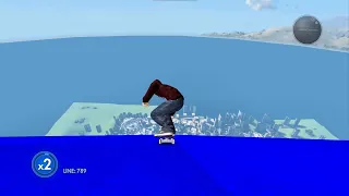 Gapping The Entire Map in Skate 3.