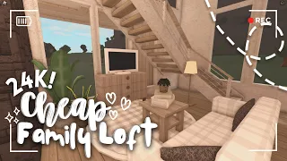 [ bloxburg ] ꒰ 24k ꒱ cheap modern family loft ꒰ no advanced placing build & tour ꒱