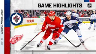 Jets @ Red Wings 1/13/22 | NHL Highlights