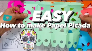 How to Make Papel Picado EASY - DIY for Kids Day of the Dead #mrschuettesart