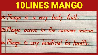 Write Simple Easy 10 Lines English Essay on Mango 🥭🥭 | Best 10 Points English Essay on Mango 🥭🥭