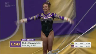 Ruby Harrold (LSU) 2019 Bars vs Cal 9.925