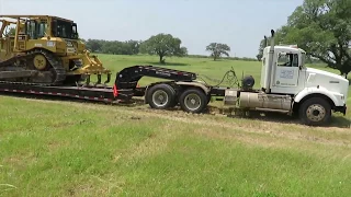 Caterpillar D6T Arrival, Pushing Dirt, Leaving