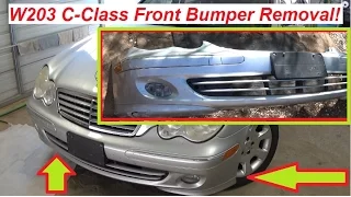 Mercedes W203 Front Bumper Removal and Replacement! c230 c320 c180 c200 c160 c220 c270