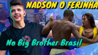 Nadson o Ferinha no BBB Big Brother Brasil,Davi dançando com Alane, Fernanda preocupada com Davi