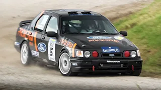 Ford Sierra RS Cosworth 4x4 Rally Group A in action: Starts, Accelerations & Sound!