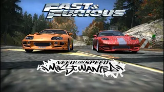 Brian's Supra vs Dom's Mazda RX7 / The Fast and the Furious Cars in NFS MW 2005