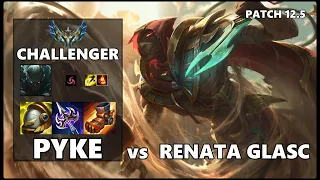 SEASON 12 CHALLENGER Support Gameplay - PYKE vs RENATA GLASC Patch 12.5