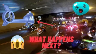 When Police Chase Motorcycle on Helicopter - Impossible Chase | Epic Biker Moments